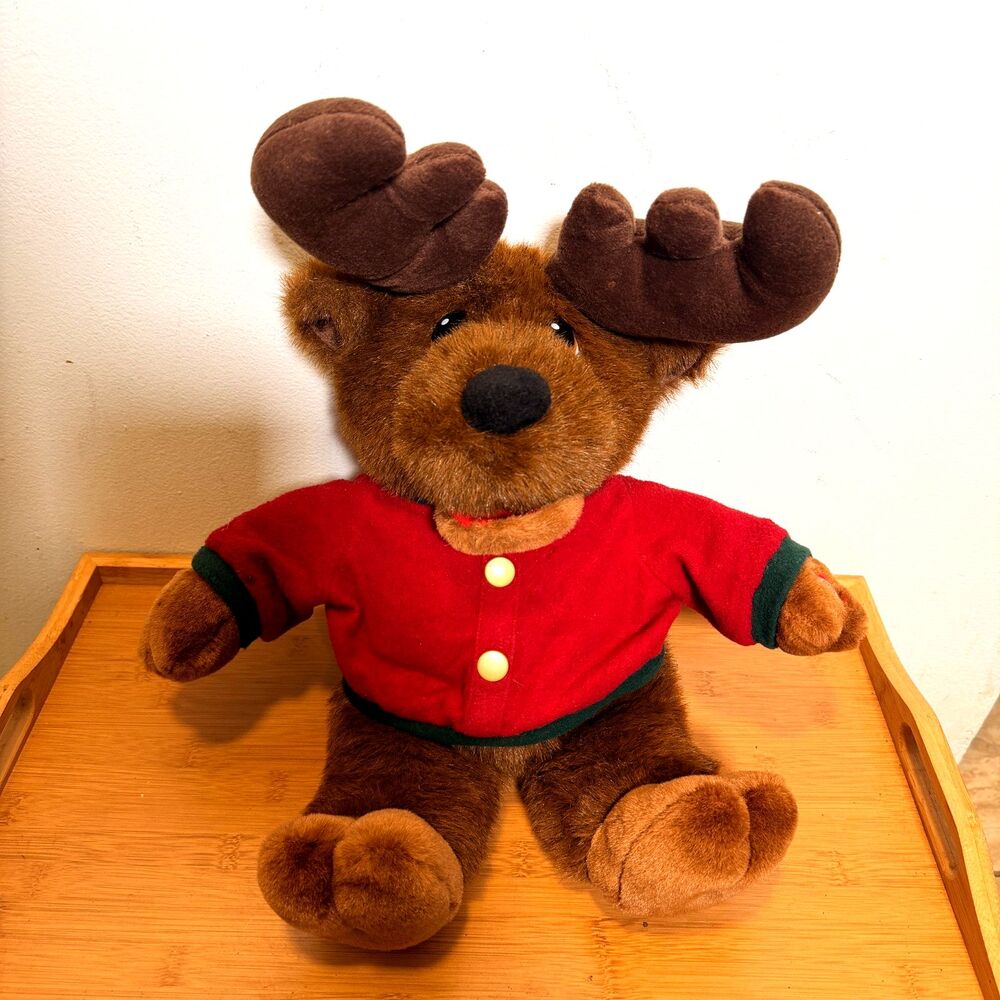 Animated Musical Christmas Moose Plush 20" Moving Mouth Grandma Got Run Over